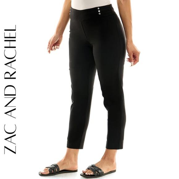 ZAC & RACHEL Black Cropped Pull-On Pants, Size 10 (NWOT) - Picture 1 of 7